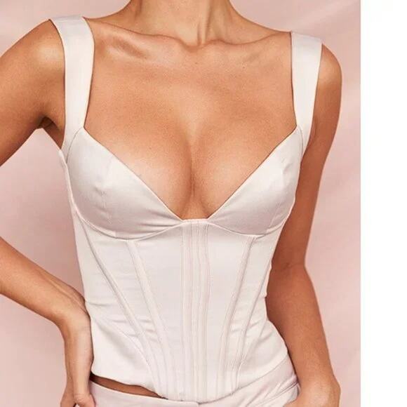 House of CB Liberty Crystal Satin Corset Size S Small - Picture 3 of 9